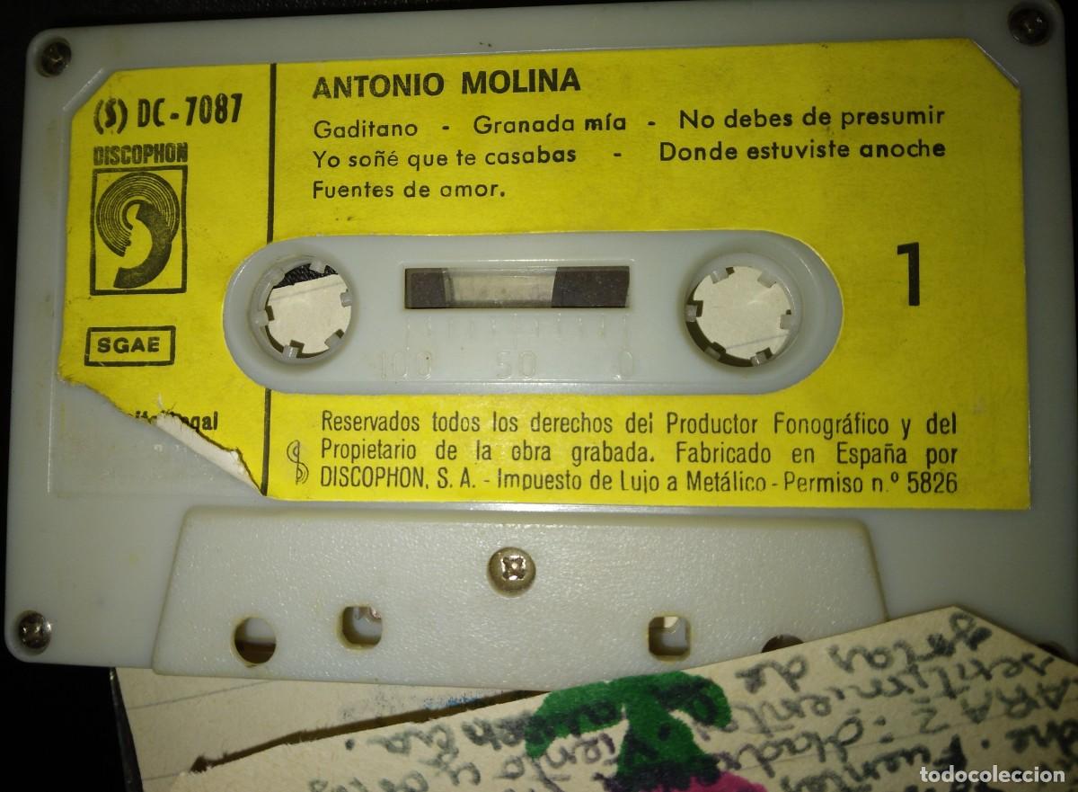 Casetes antiguos: CASSETTE ANTONIO MOLINA - 1976 Discophon - Foto 2