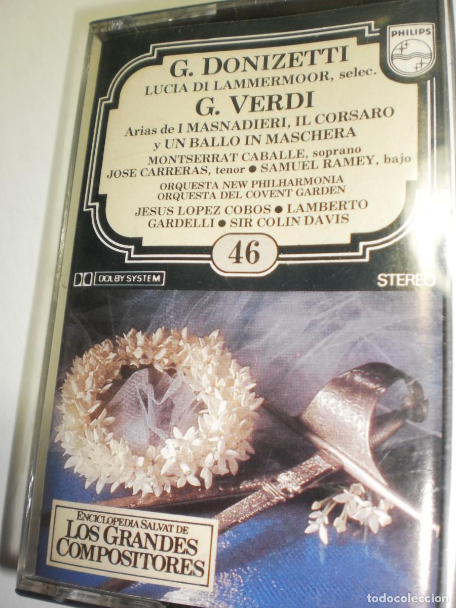 Casetes antiguos: cinta casete grandes compositores n&ordm; 46 g. donizetti, g. verdi. (seminuevo)