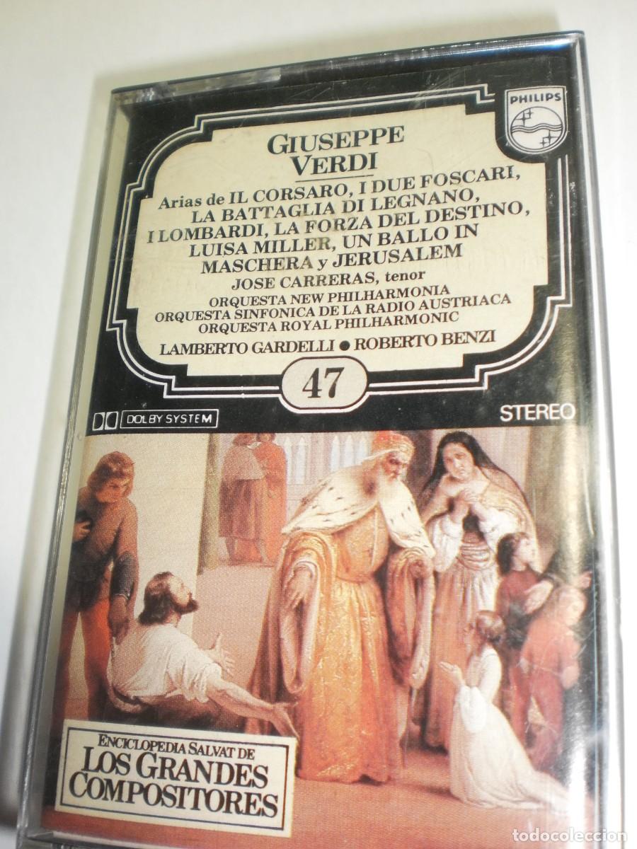 Casetes antiguos: cinta casete grandes compositores n&ordm; 47 giusseppe verdi. arias di il corsario y otros (seminuevo)