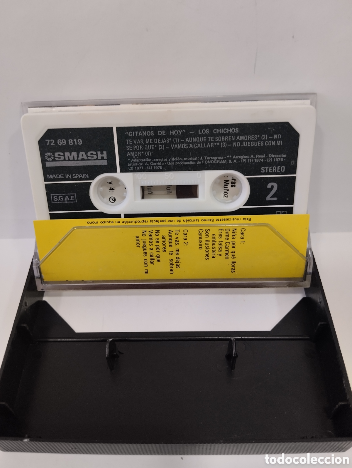Casetes antiguos: CINTA CASSETTE LOS CHICHOS GITANOS DE HOY VERSION ORIGINAL 1975 - Foto 3
