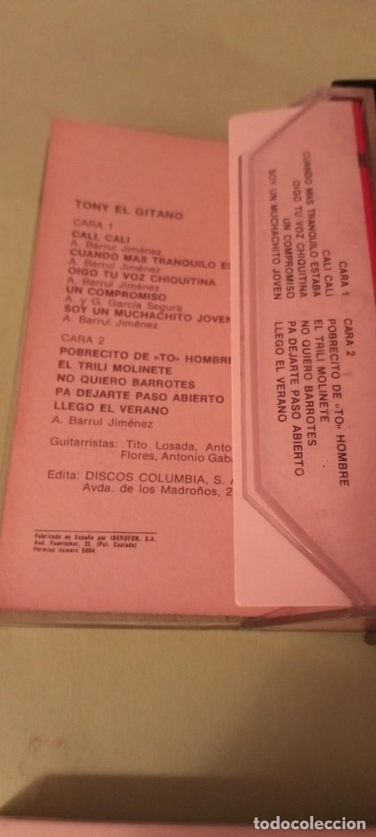 Casetes antiguos: Cassette Tony el gitano original 1981 - Foto 3