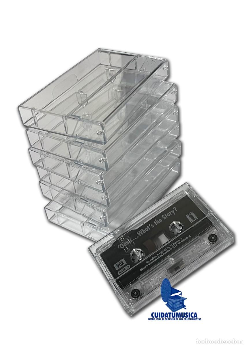 Casetes antiguos: 100 CAJAS PARA CASSETTES -NUEVAS- TRANSPARENTES. CUIDA TUS CINTAS DE CASSETTE!
