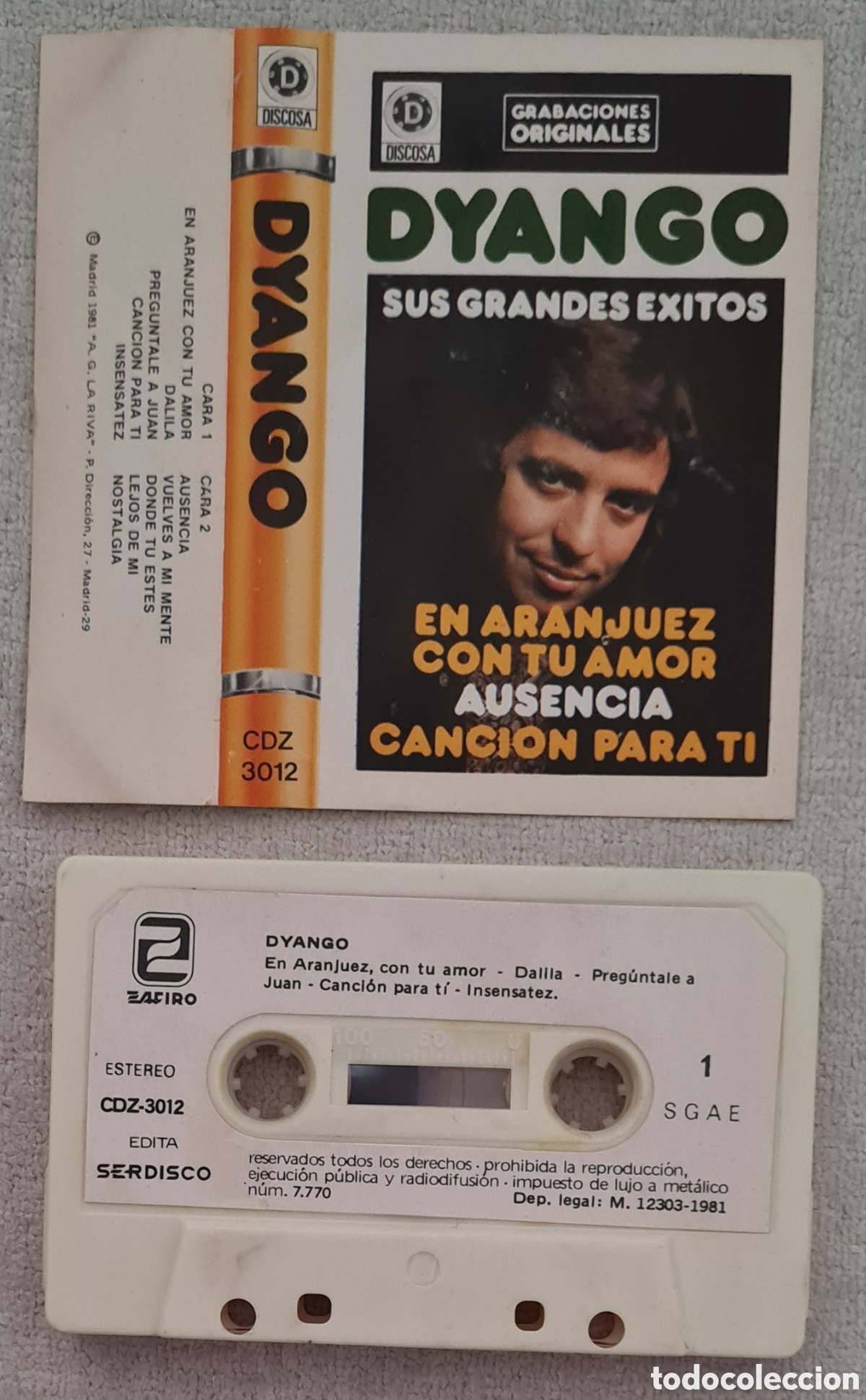 Casetes antiguos: CASETE - DYANGO - SUS GRANDES EXITOS - 1981 - Foto 2