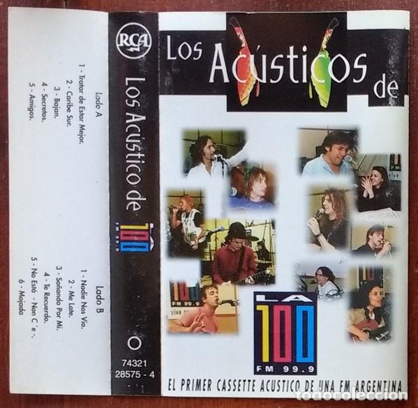 Cassette antiche: Los Acusticos De La 100 Cassette Argentina Pericos Twiggy Gustavo Cerati Bravo Cae Enanitos Verdes