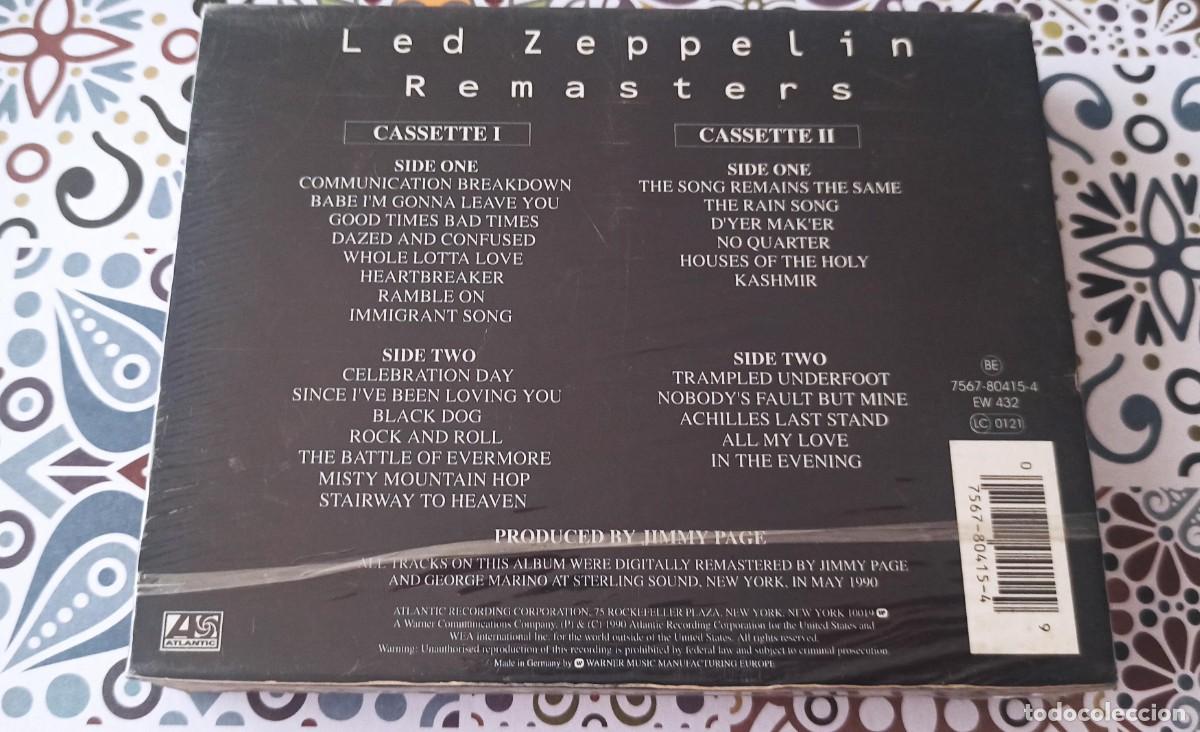 Casetes antiguos: *DESCATALOGADO* CASSETTE LED ZEPPELIN - REMASTERS - Foto 2