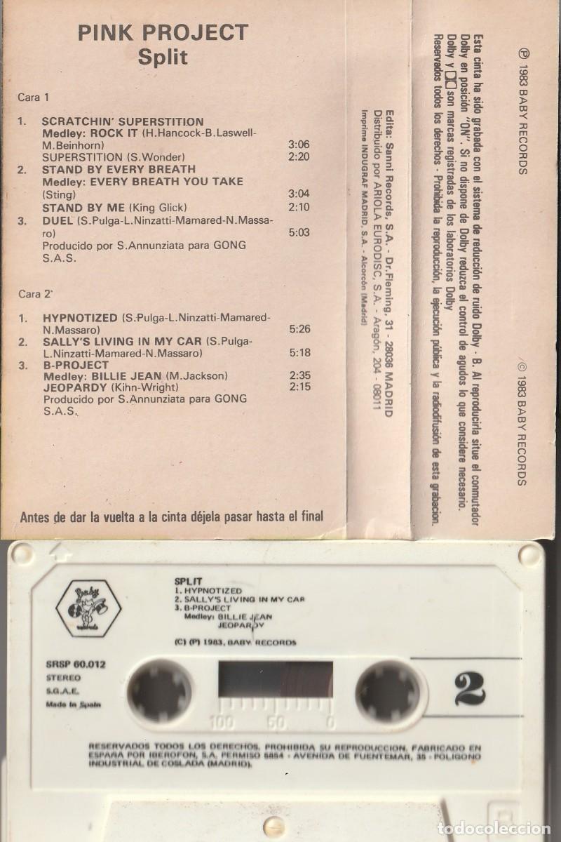 Casetes antiguos: PINK PROJECT - SPLIT (CASSETTE SANNI 1983) - Foto 2