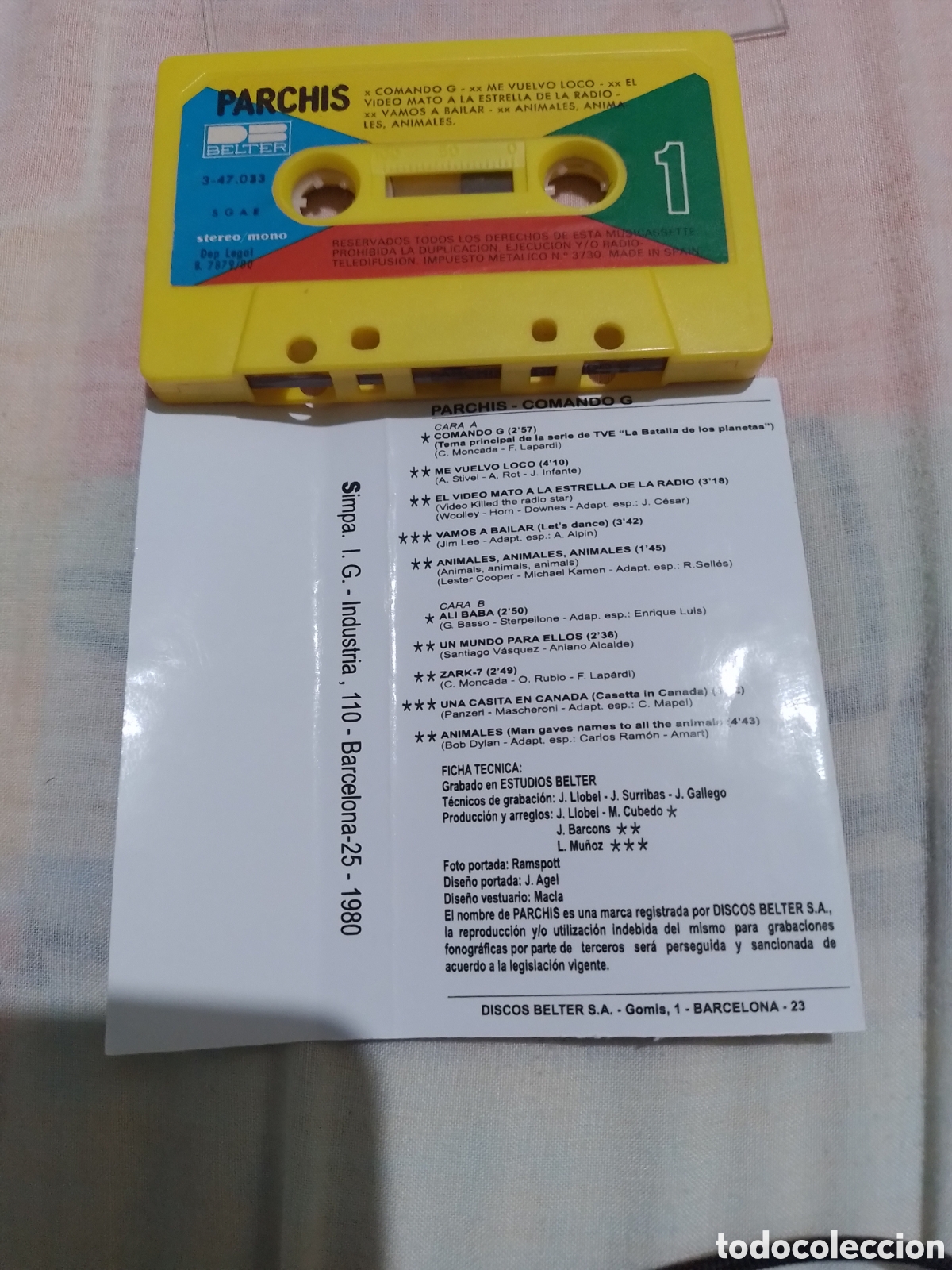 Casetes antiguos: Parchis Cassette Comando G - Foto 4