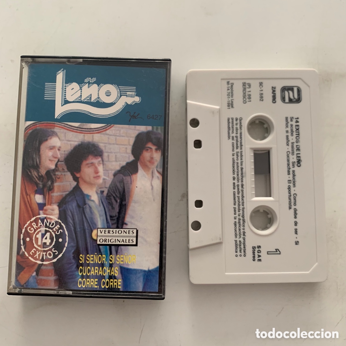 Casetes antiguos: cinta cassette le&ntilde;o 14 grandes exitos de le&ntilde;o - Foto 1