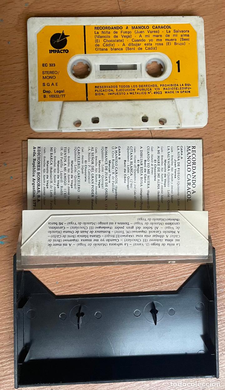 Casetes antiguos: MANOLO CARACOL, Casete - Foto 4