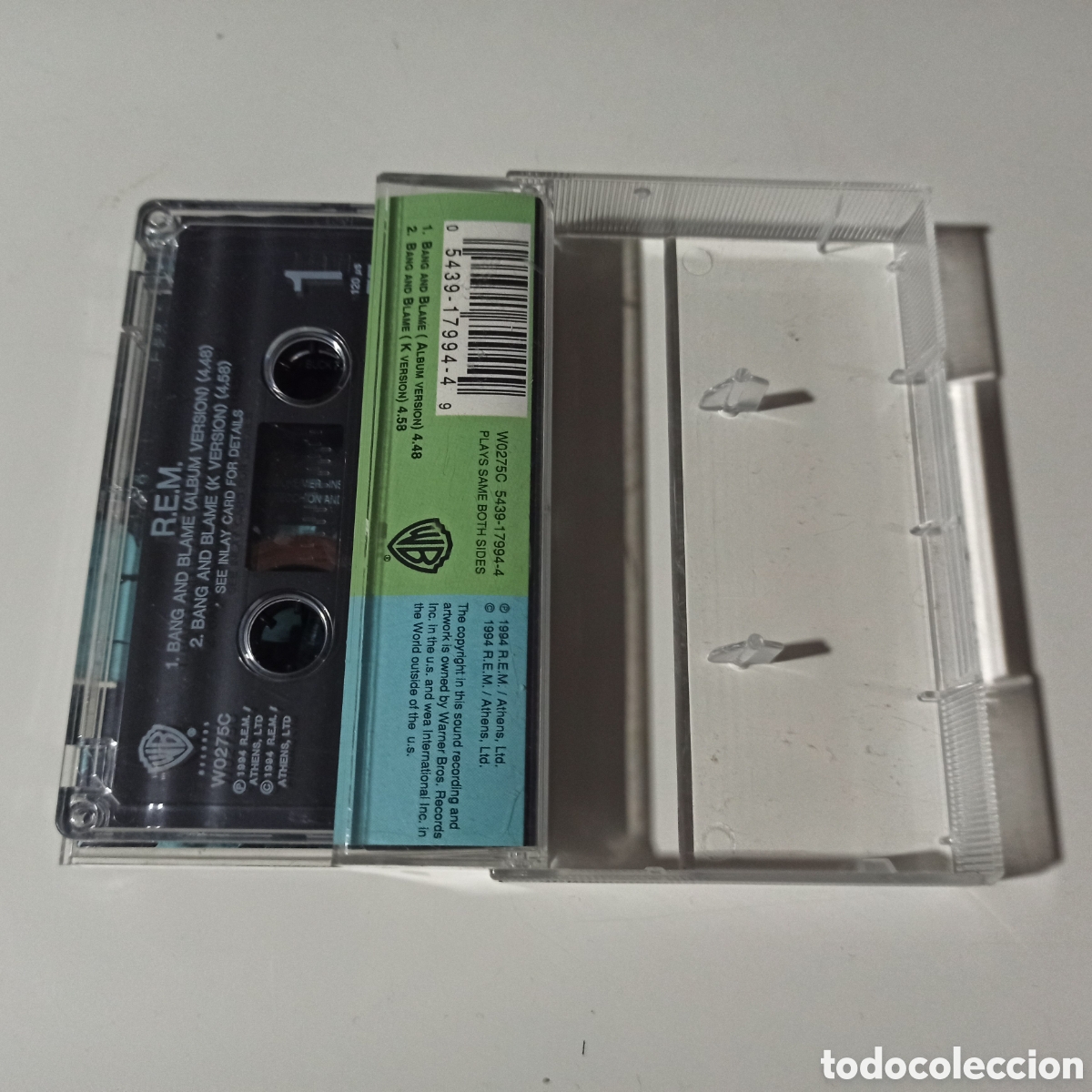 Casetes antiguos: R.E.M. - Bang And Blame (Cass, Single) - Foto 2
