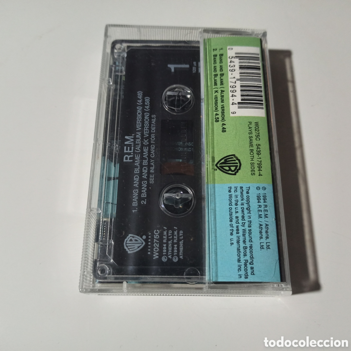Casetes antiguos: R.E.M. - Bang And Blame (Cass, Single) - Foto 3