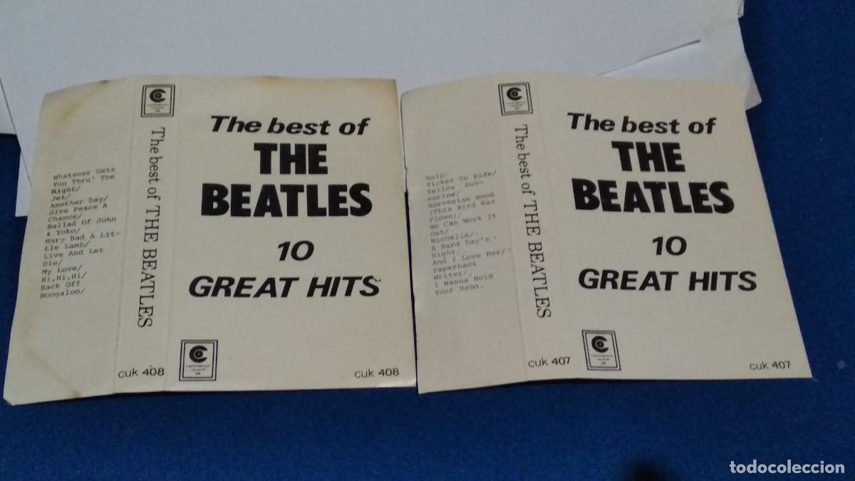 Casetes antiguos: 2 CARATULAS - THE BEST OF THE BEATLES 10 GREAT HITS VOL 1 Y 2 - SIN CINTAS SOLO LAS CARATULAS