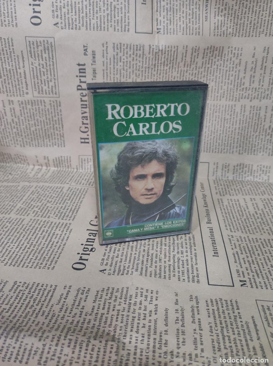 Casetes antiguos: ROBERTO CARLOS CONTIENE LOS EXITOS CAMA Y MESA Y EMOCIONES - Foto 1