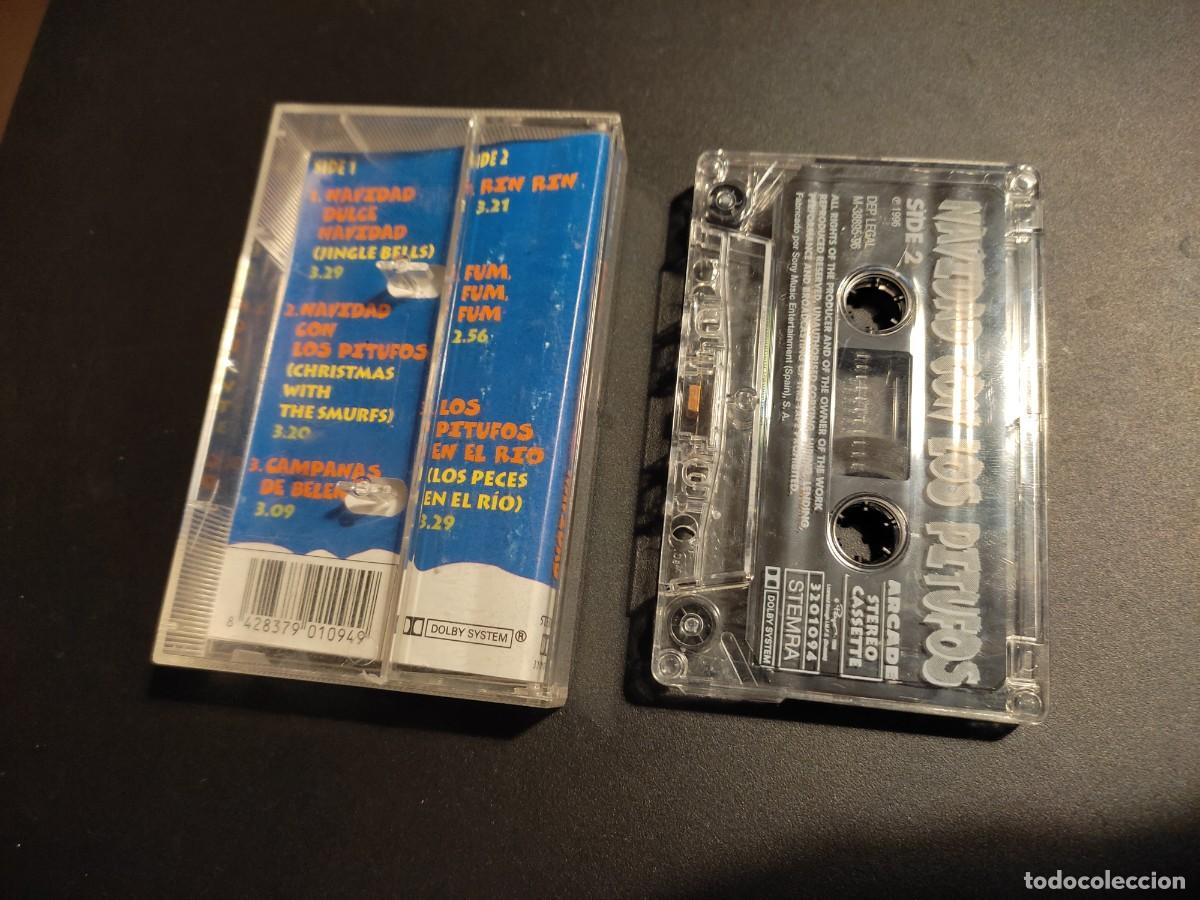 Casetes antiguos: CINTA CASSETTE NAVIDAD CON LOS PITUFOS - Foto 2