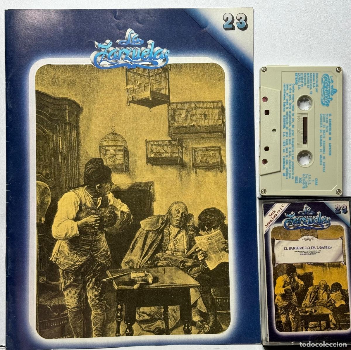 Casetes antiguos: La Zarzuela &ndash; 23 ● El Barberillo De Lavapies ● Cassette + Fasc&iacute;culo