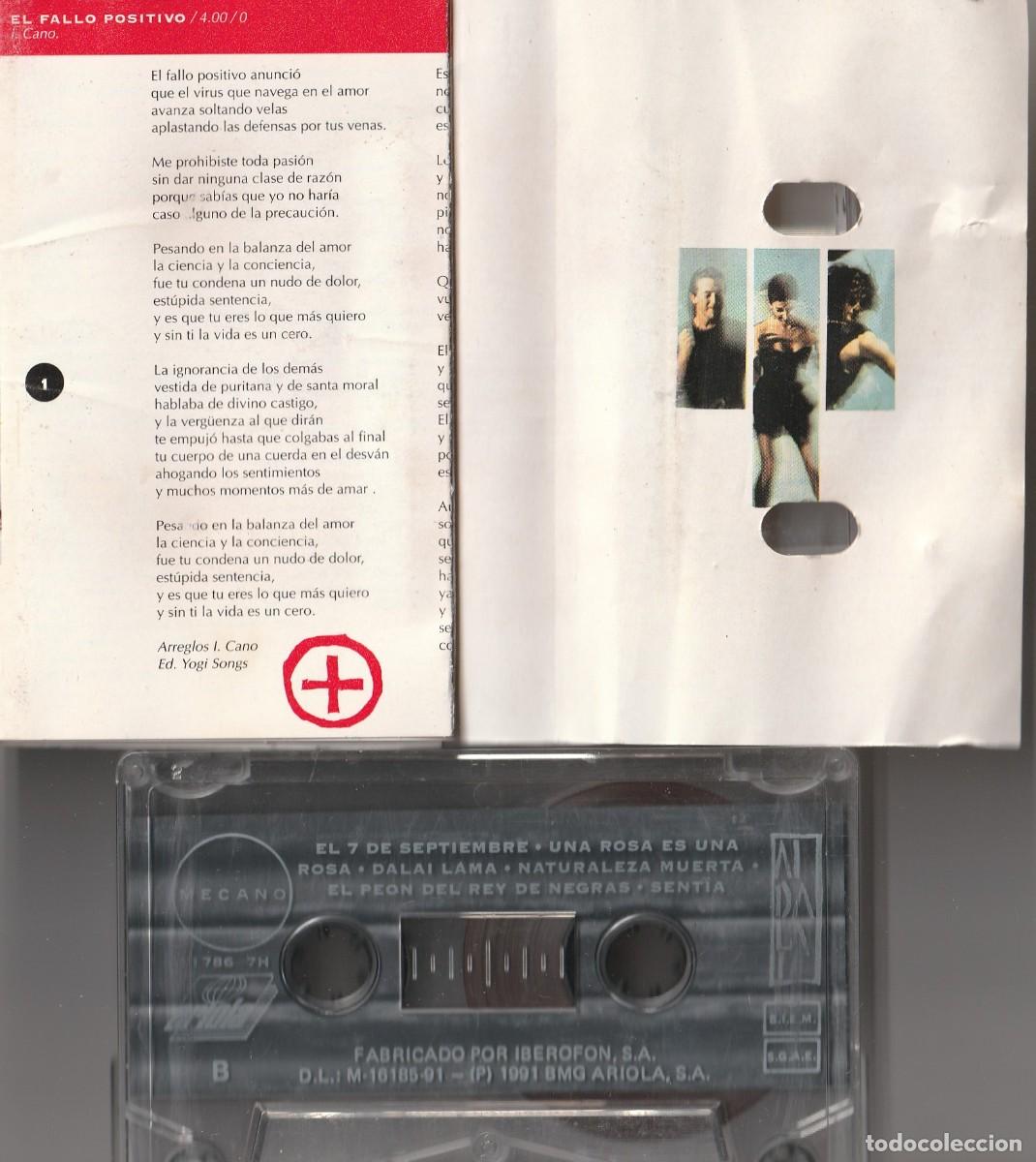 Casetes antiguos: MECANO - AIDALAI (CASSETTE ARIOLA 1991) - Foto 2