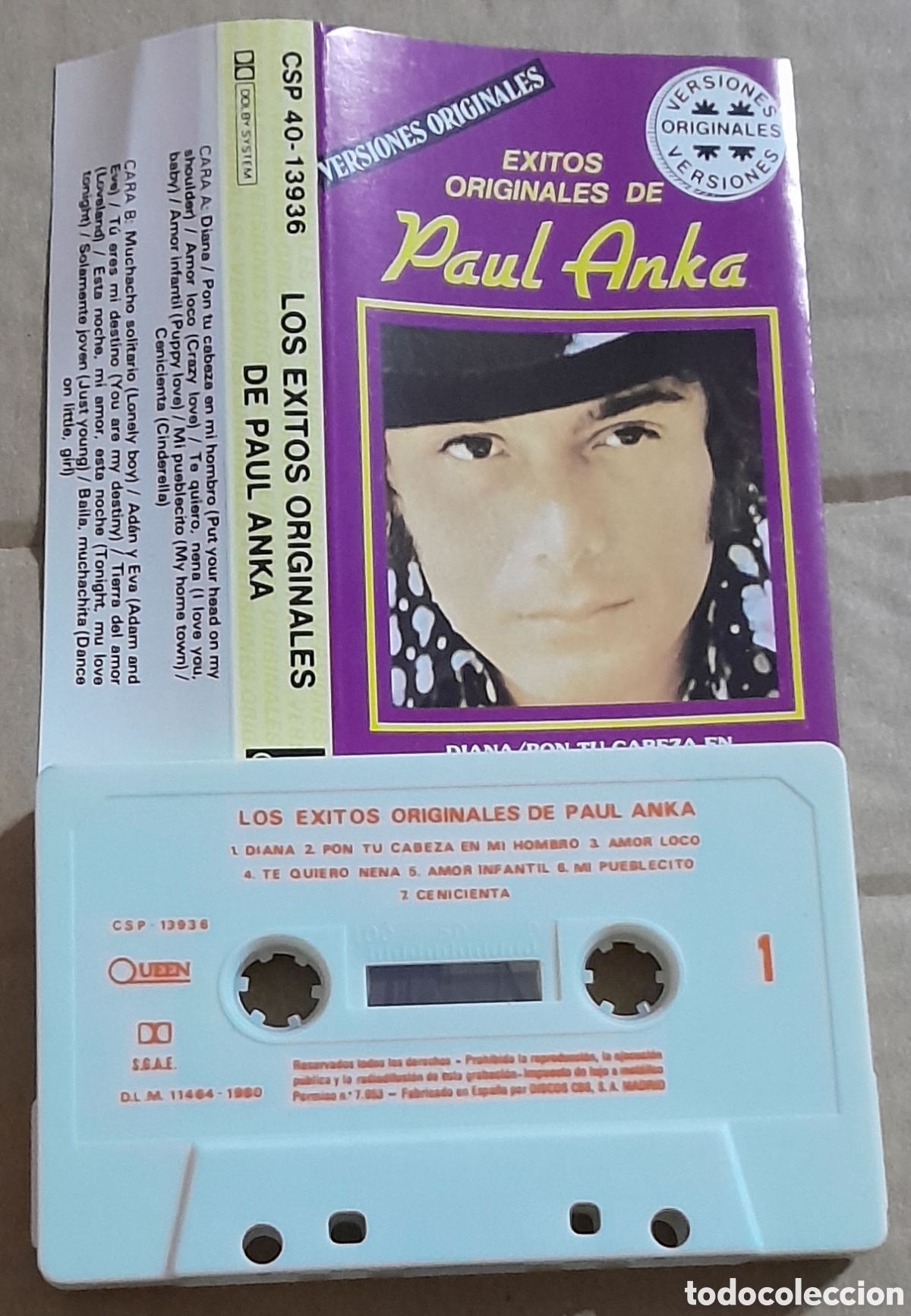 Casetes antiguos: LOS EXITOS ORIGINALES DE PAUL ANKA - Foto 1