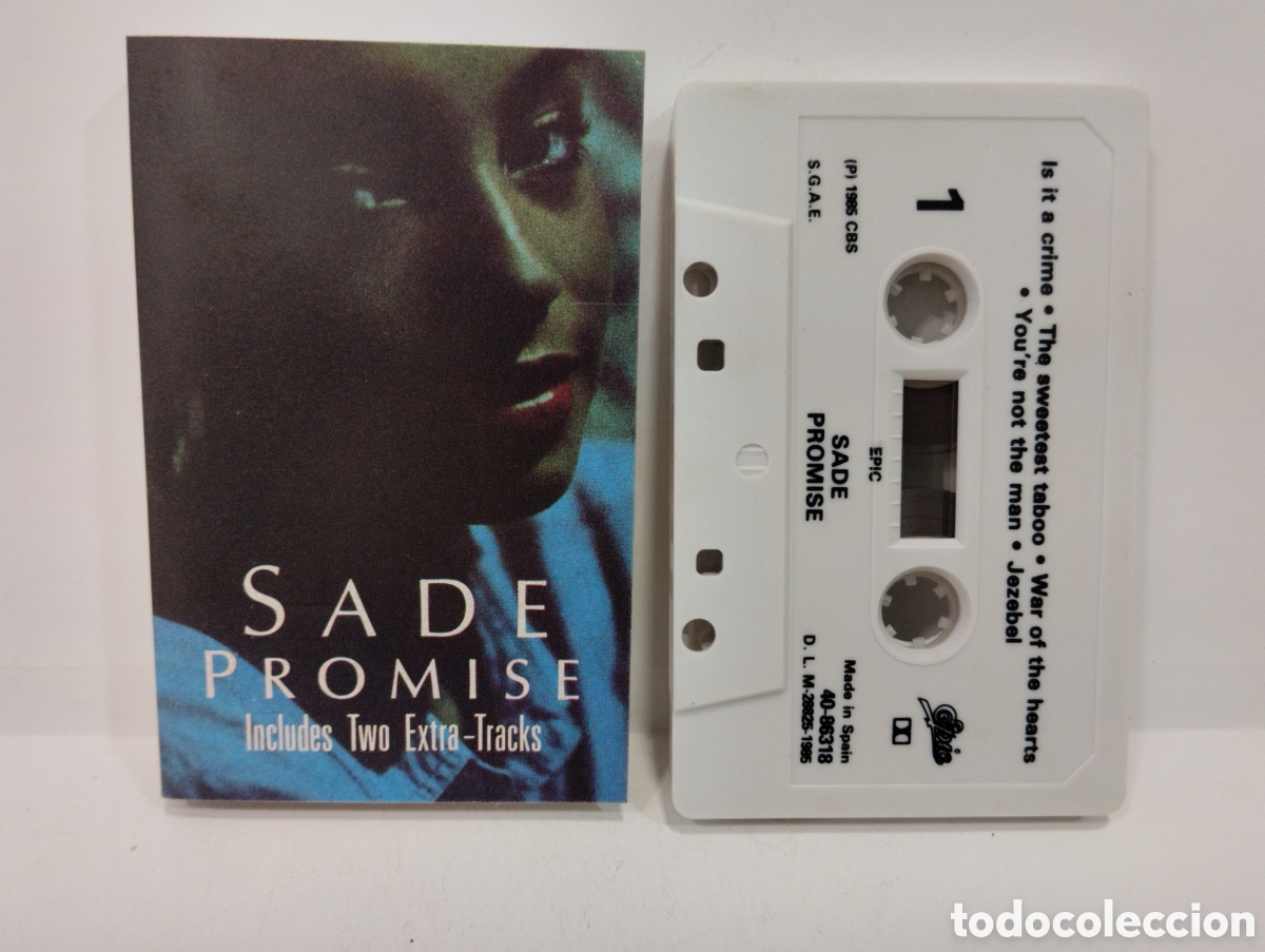 Casetes antiguos: CINTA CASSETTE ORIGINAL SADE PROMISE CBS 1985 - Foto 1