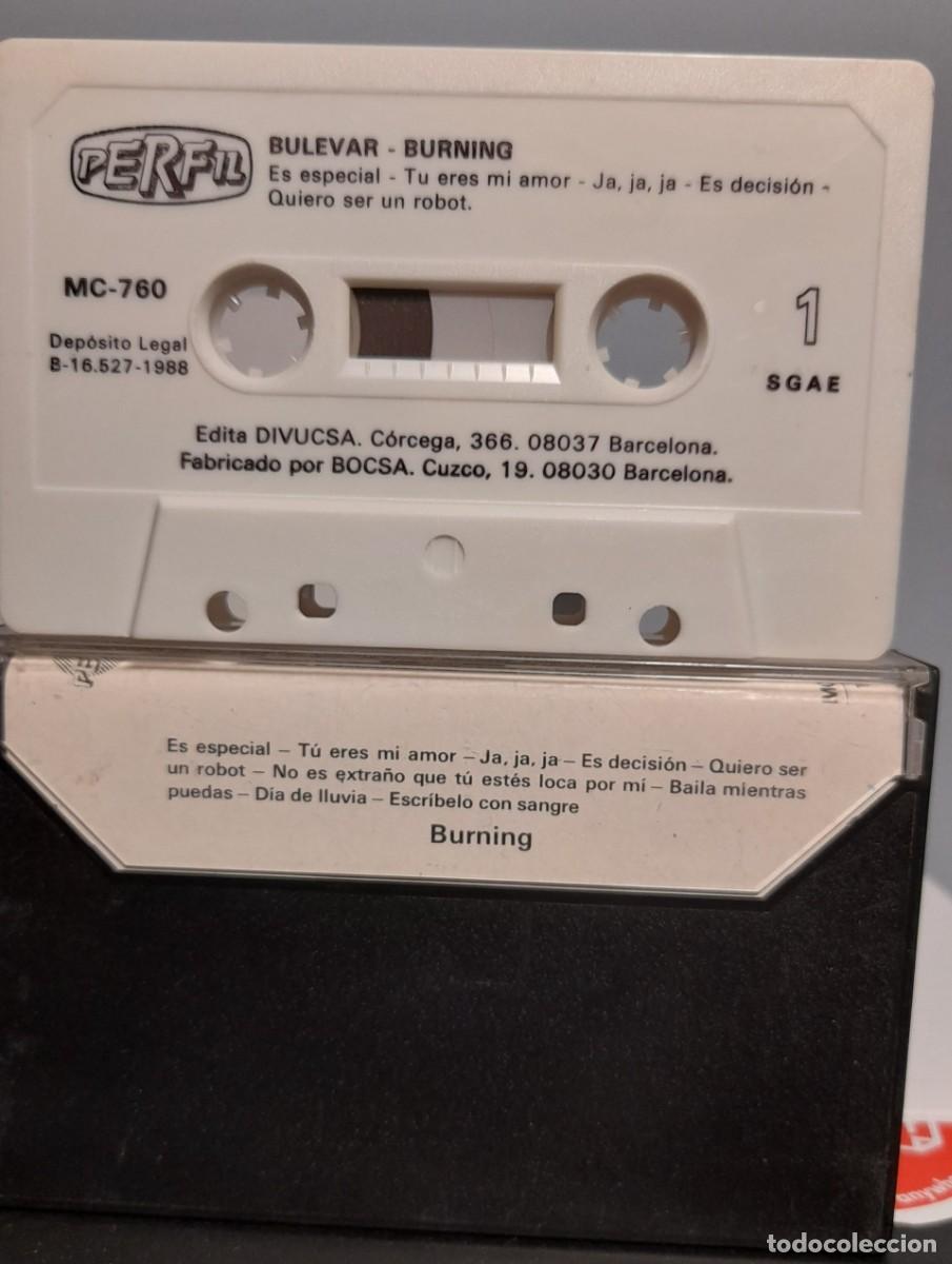 Casetes antiguos: 2 CASETES DE BURNING : BULEVARD + NOCHES DE ROCK AND ROLL - Foto 2