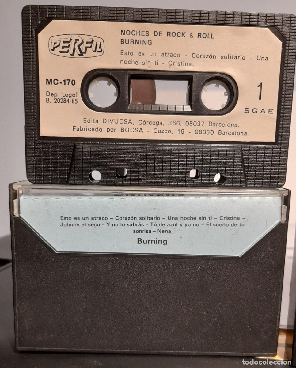 Casetes antiguos: 2 CASETES DE BURNING : BULEVARD + NOCHES DE ROCK AND ROLL - Foto 3