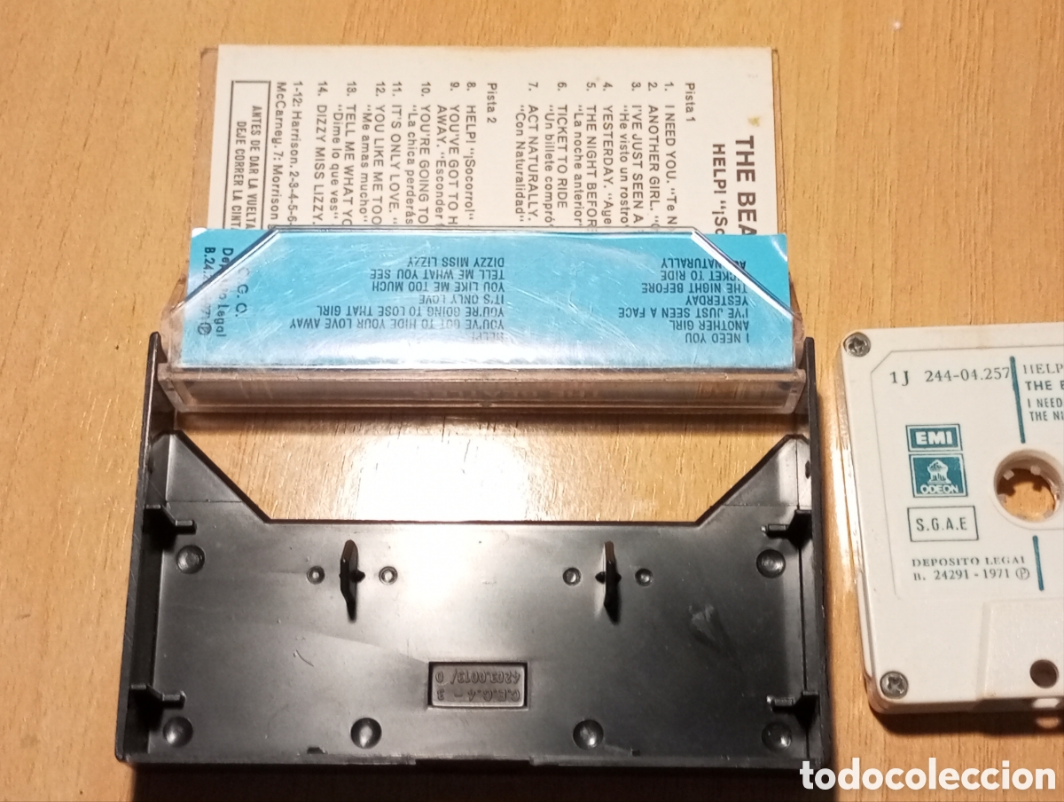 Casetes antiguos: Casete the beatles help emi Odeon 1971 - Foto 4