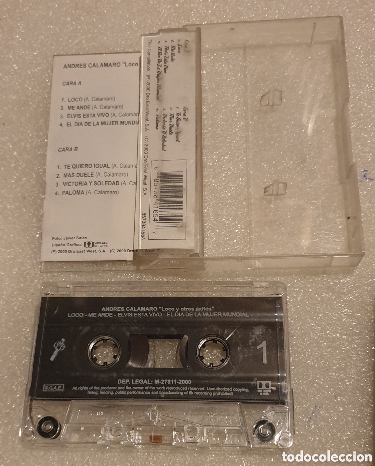 Casetes antiguos: Andres Calamaro. Loco y otros &eacute;xitos - Foto 2