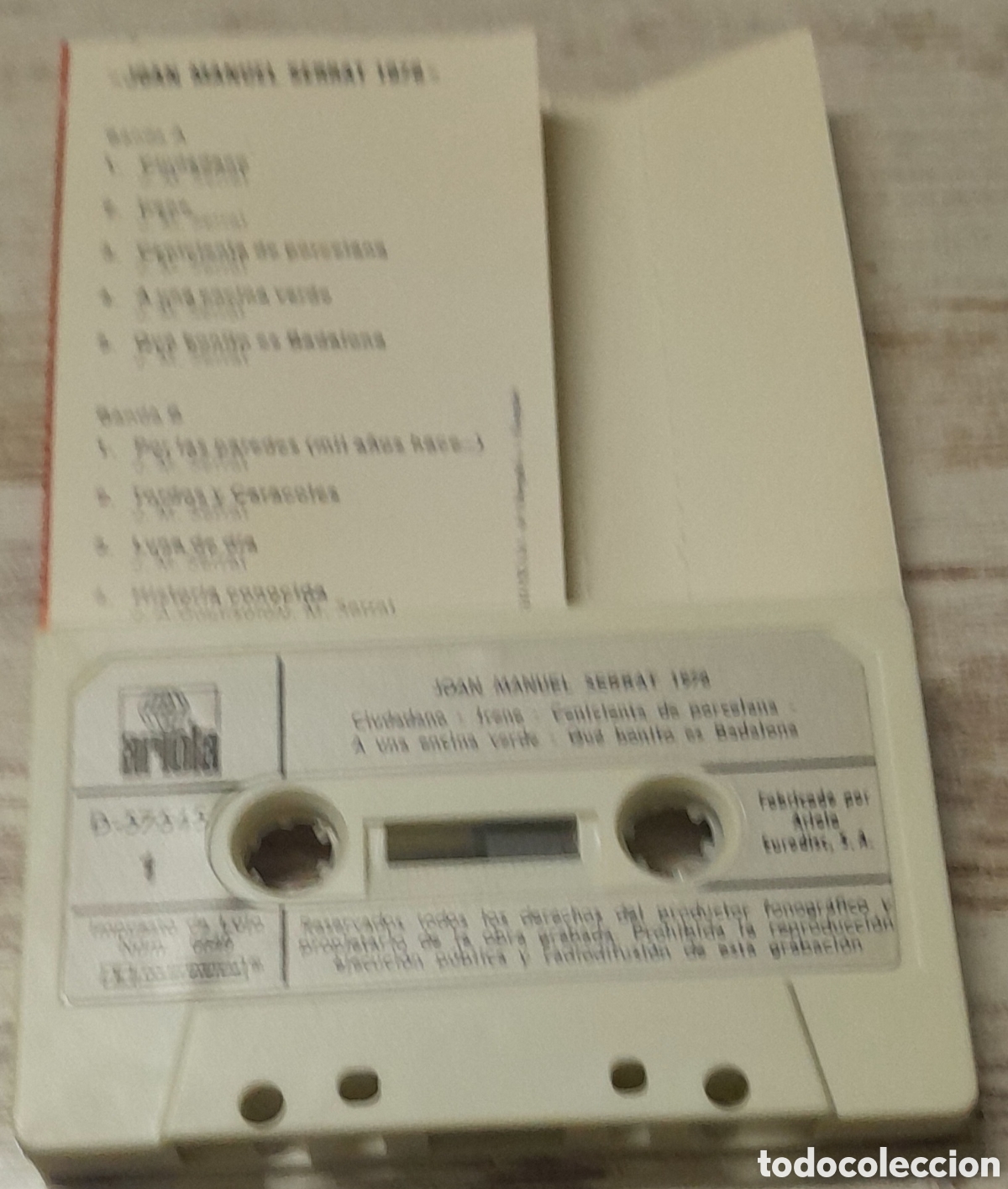 Casetes antiguos: JOAN MANUEL SERRAT - 1978 - Foto 2