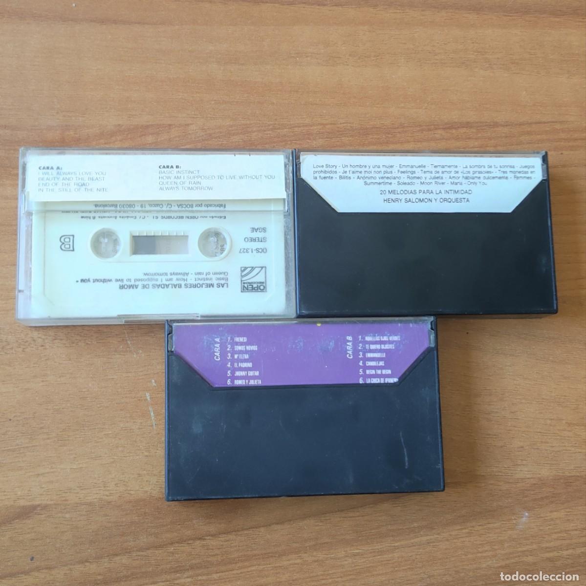 Casetes antiguos: Lote 3 Cassette - Canciones Rom&aacute;nticas - Foto 4