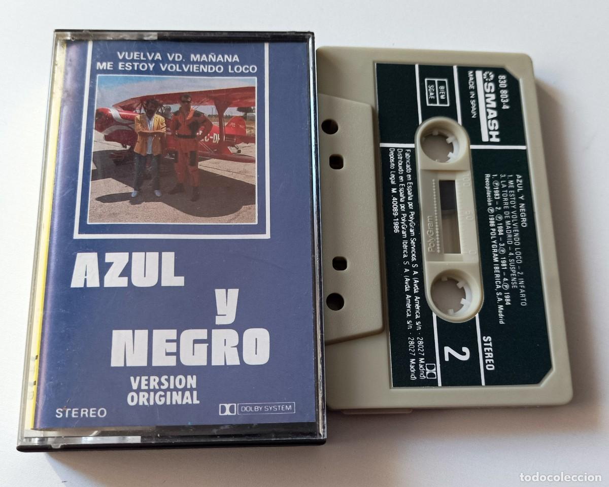 Casetes antiguos: CASSETTE AZUL Y NEGRO - VERSION ORIGINAL - Foto 1