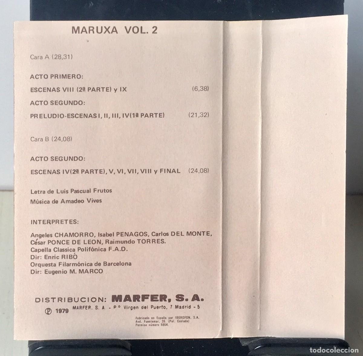 Casetes antiguos: Maruxa Vol. 1 y 2 - 2 X Cassette - Foto 8