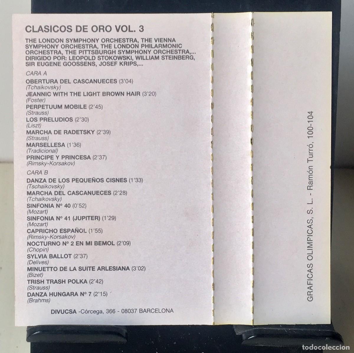 Casetes antiguos: Cl&aacute;sicos de Oro Vol. 1 - Cassette - Foto 4