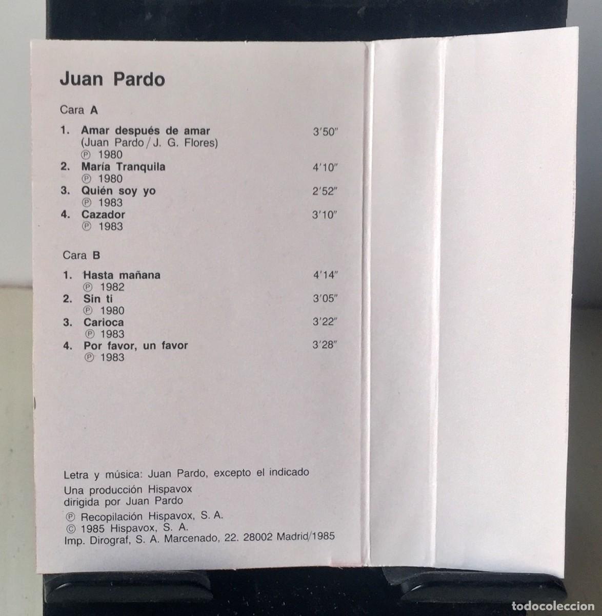 Casetes antiguos: Juan Pardo - Cassette - Foto 4