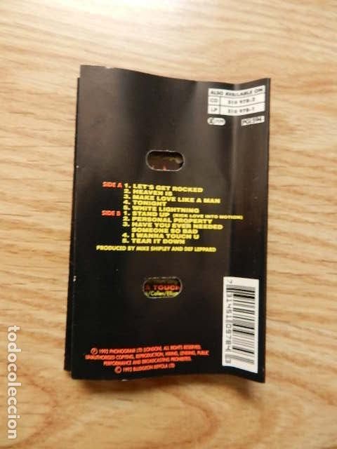 Casetes antiguos: Car&aacute;tula K7 Def Leppard Adrenalize cassette - Foto 2