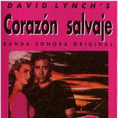 Casetes antiguos: VVAA - DAVID LYNCH'S CORAZÓN SALVAJE (BSO) - CASSETTE SPAIN 1991 - LONDON RECORDS ‎845 128-4