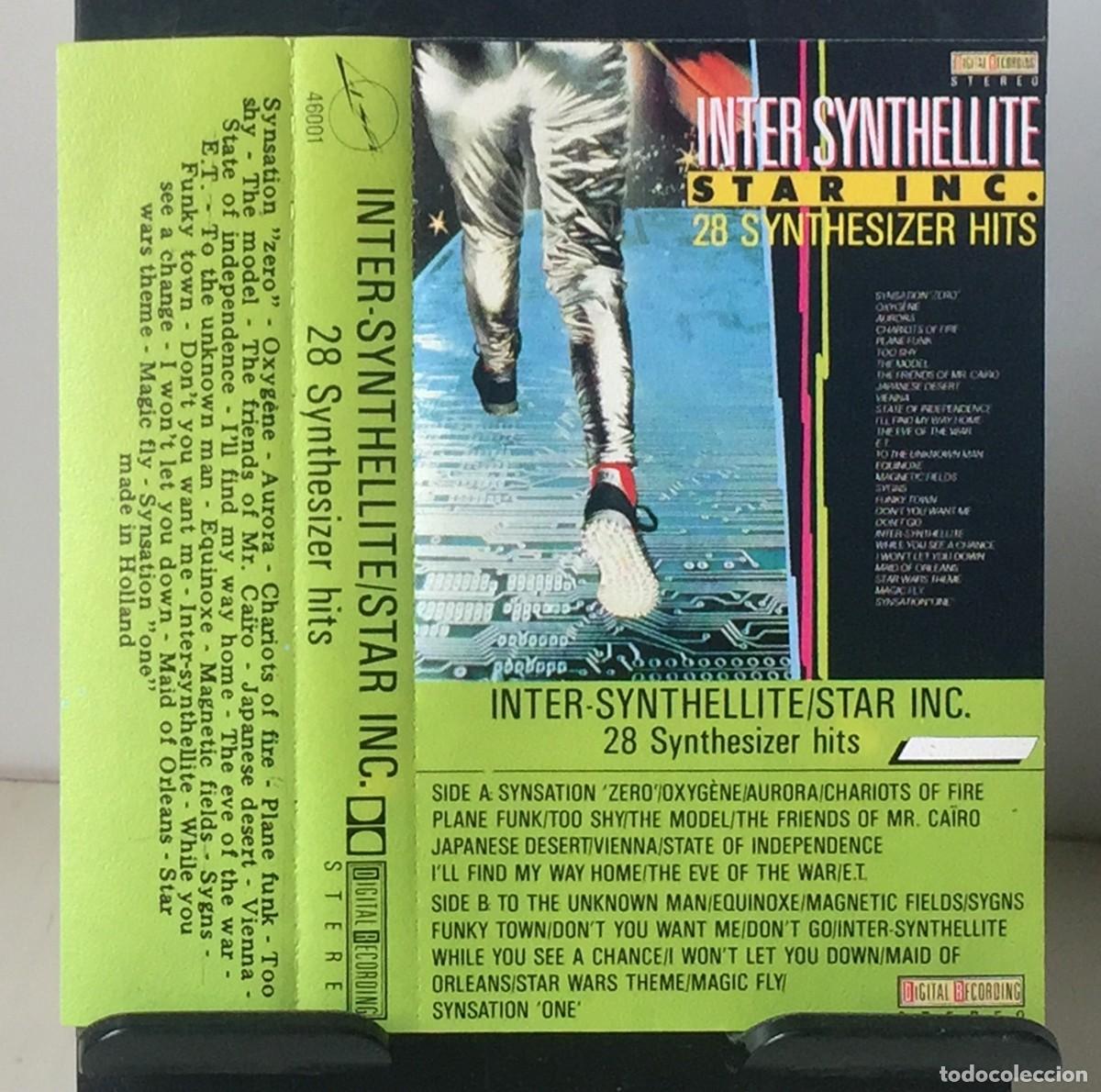 Casetes antiguos: Inter Synthellite / Star Inc. - 28 Synthesizer Hits - Cassette - Foto 3