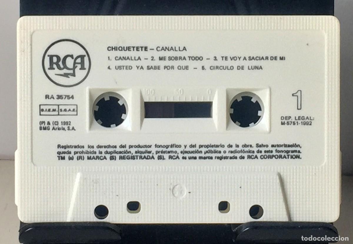 Casetes antiguos: Chiquetete - Canalla - Cassette - Foto 5