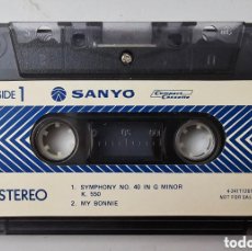 Casetes antiguos: CASSETTE SANYO SYMPHONY N°40 IN G MINOR K 550/MY BONNIE (JAPÓN, 1980) RAREZA TOP