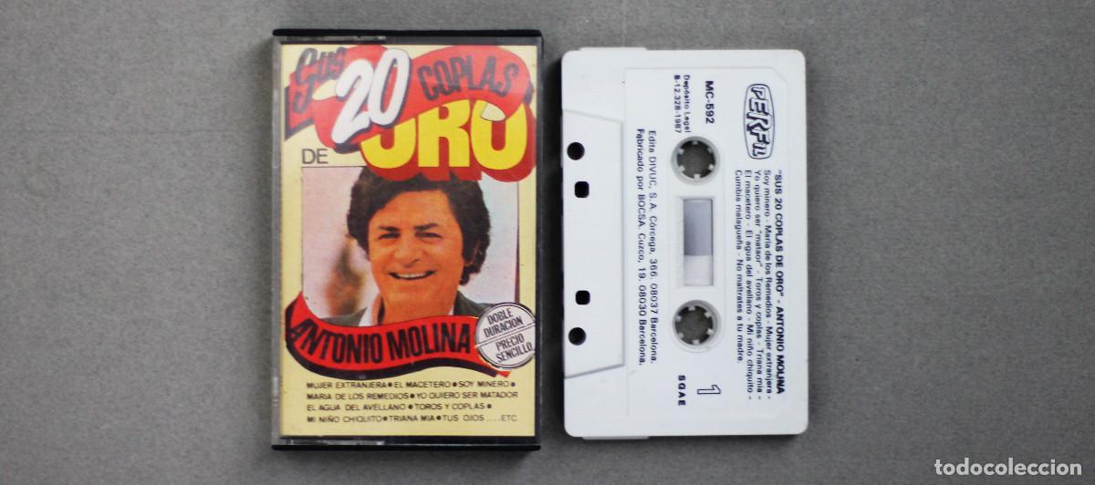 Casetes antiguos: ANTONIO MOLINA//20 COPLAS DE ORO//CASETE//1987//PERFIL