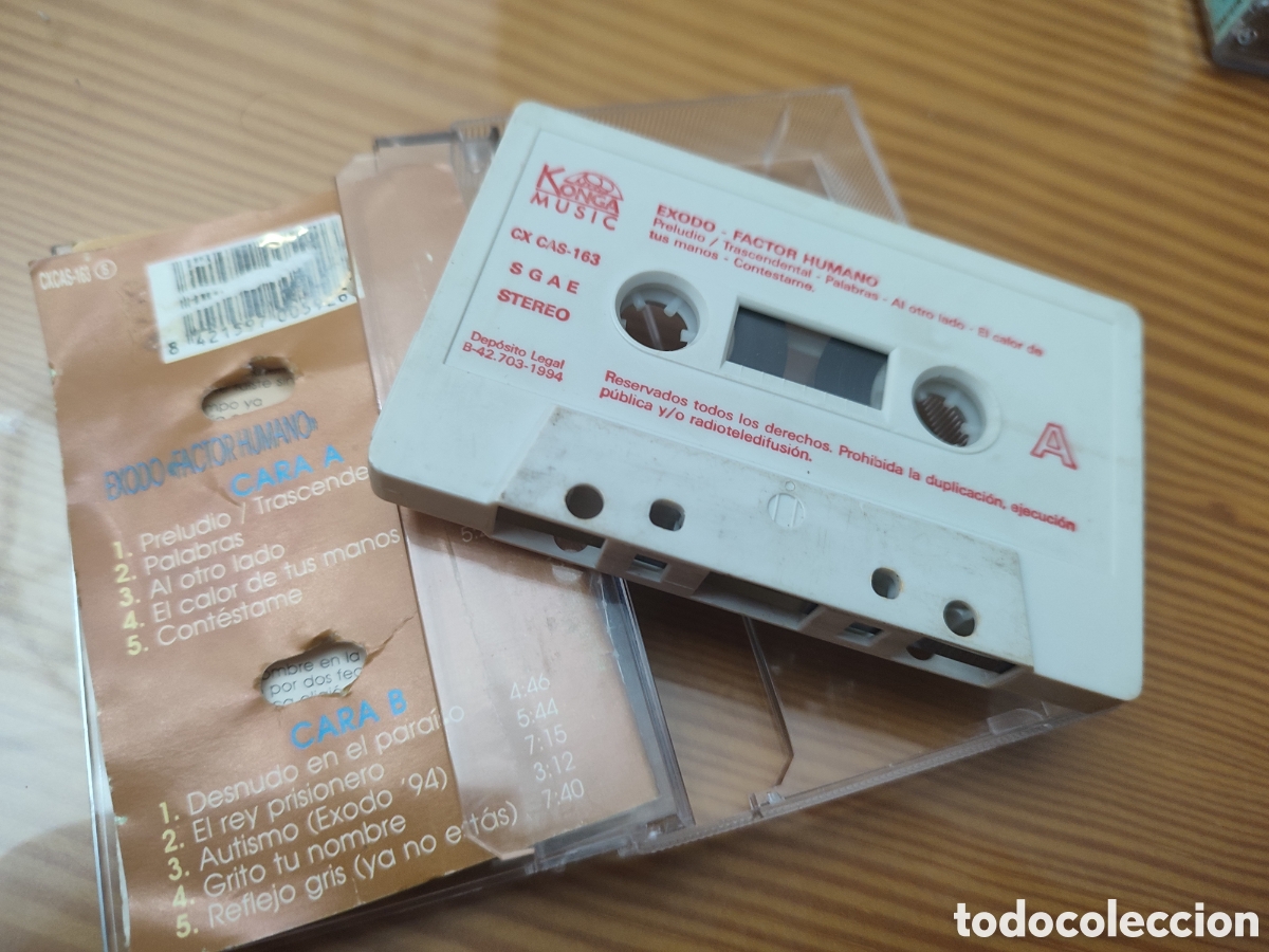 Casetes antiguos: Cinta de cassette de Exodo &rdquo; Factor Humano &rdquo; buen estado - Foto 3