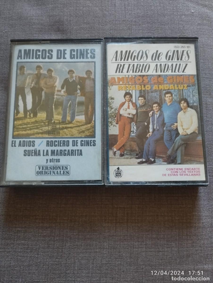 Casetes antiguos: 2 CINTAS CASSETTE AMIGOS DE GINES - Foto 1