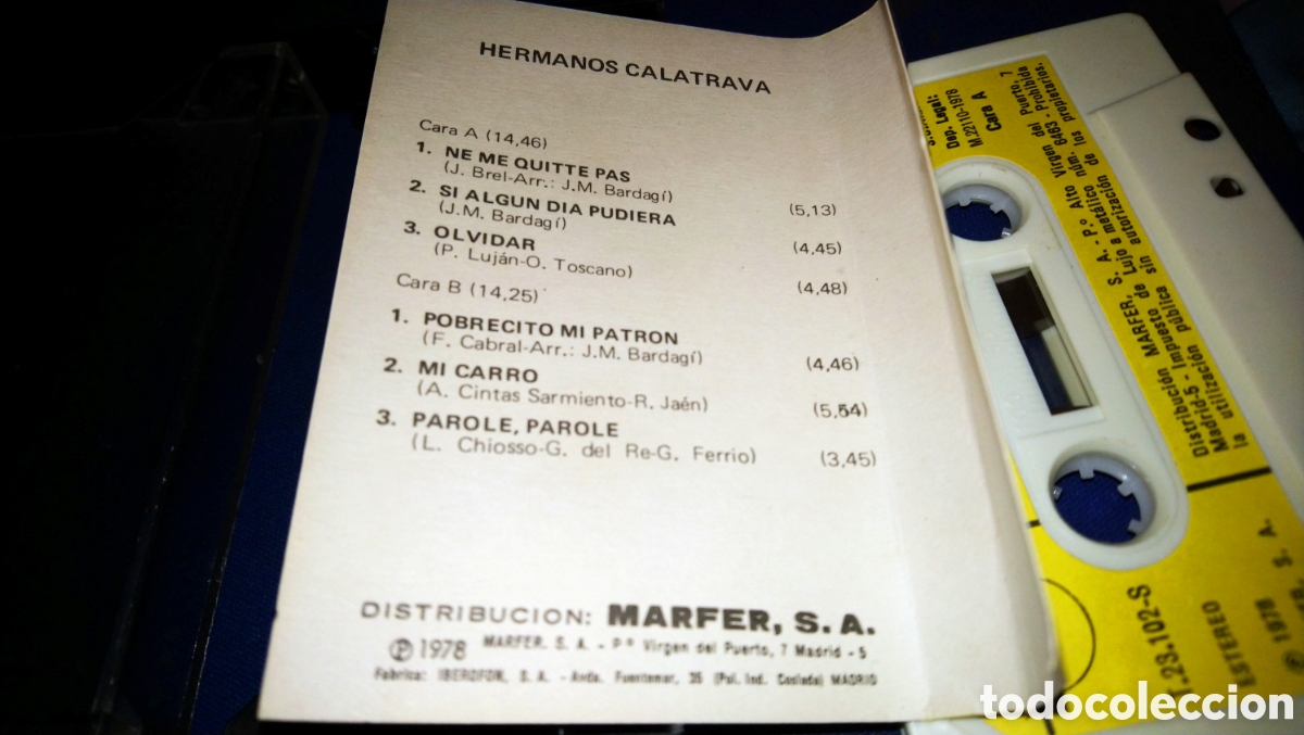 Casetes antiguos: Cinta hermanos calatrava - Foto 4