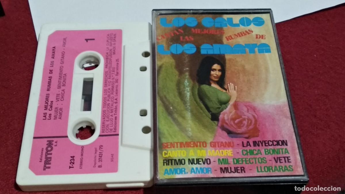 Casetes antiguos: LOS CALOS / CANTAN LAS MEJORES RUMBAS DE LOS AMAYA - 1979 TRITON CASETE CINTA MUY POCO USO
