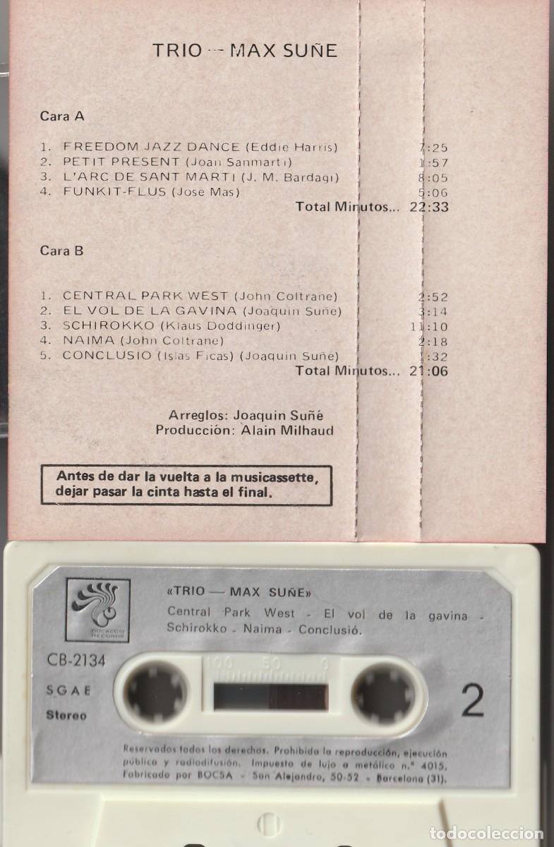 Casetes antiguos: MAX SU&Ntilde;E - TRIO (CASSETTE CFE 1981) PROBADO. - Foto 2