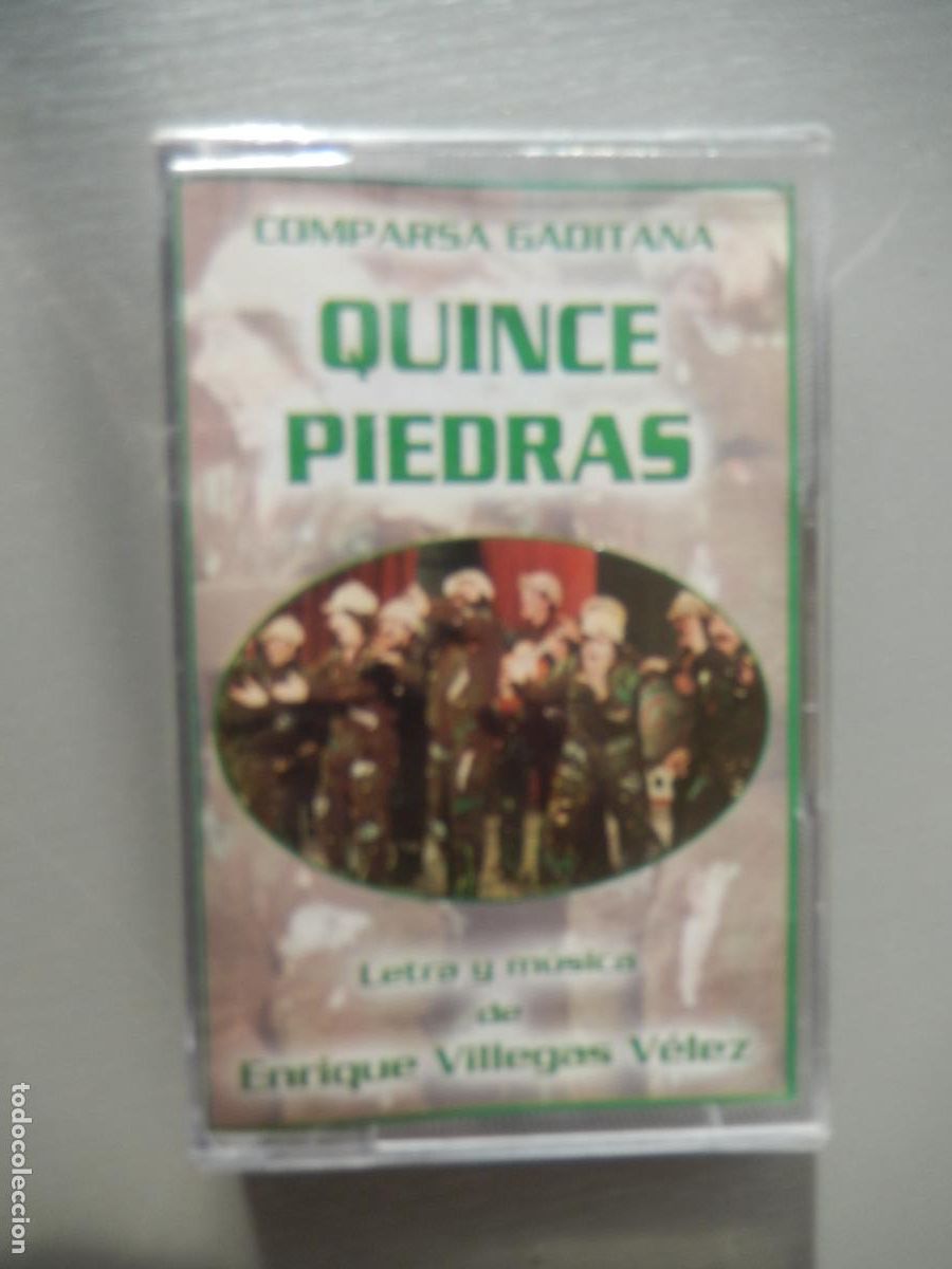 Old Cassettes: QUINCE PIEDRAS - COMPARSA GADITANA - LETRA Y MUSICA -ENRIQUE VILLEGAS -CASETE PRECINTADO