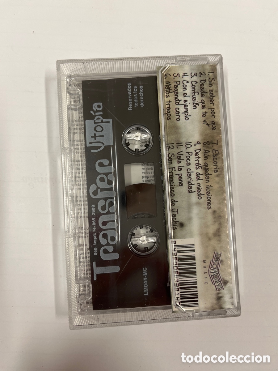 Casetes antiguos: TRANSFER - UTOP&Iacute;A - cassette - Foto 2