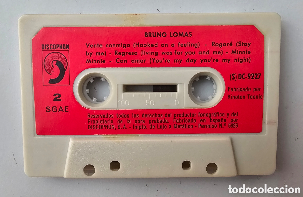 Casetes antiguos: CASSETTE BRUNO LOMAS (Espa&ntilde;a - Discophon - 1976) - Foto 5