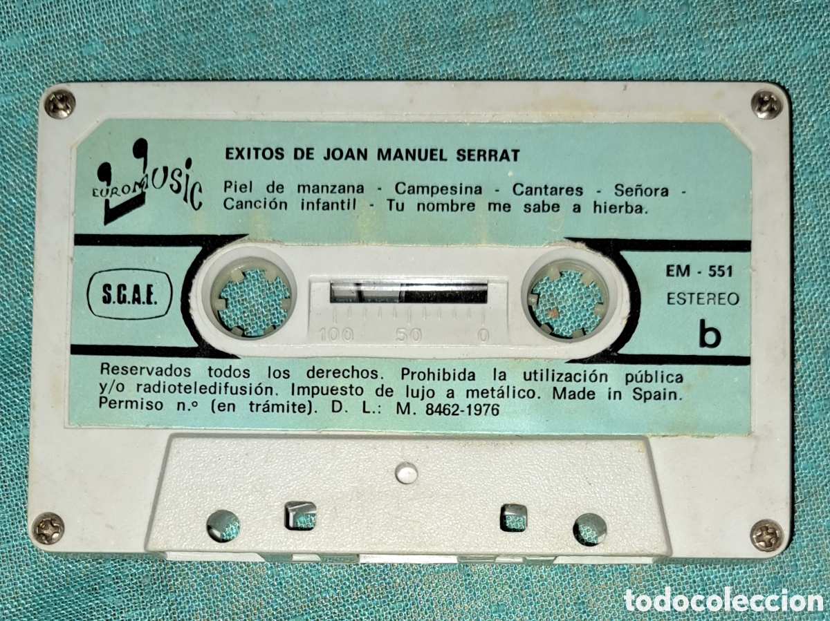 Casetes antiguos: CINTA CASETE EXITOS DE JOAN MANUEL SERRAT 1976 - Foto 2