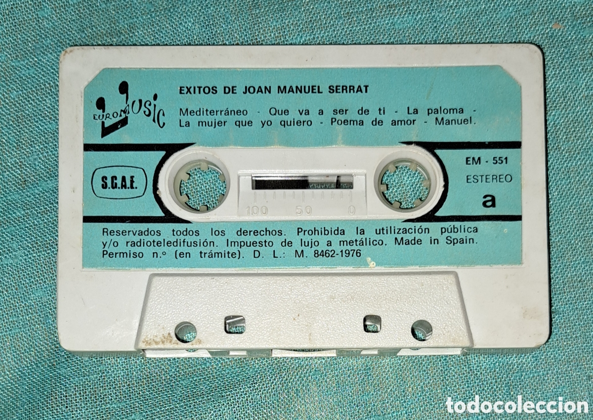 Casetes antiguos: CINTA CASETE EXITOS DE JOAN MANUEL SERRAT 1976 - Foto 1