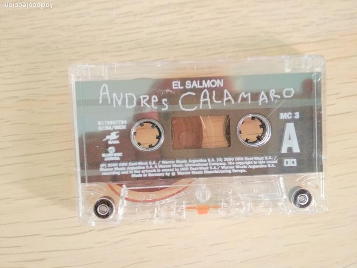 Casetes antiguos: ANDR&Eacute;S CALAMARO - EL SALMON - MC 3 - WARNER - Foto 3