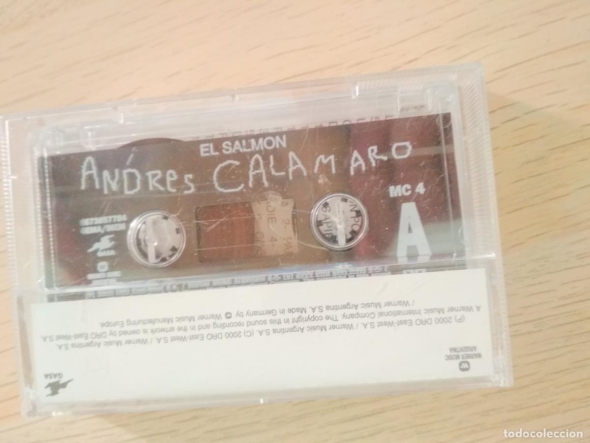 Casetes antiguos: ANDR&Eacute;S CALAMARO - EL SALMON - MC 4 - WARNER - Foto 4